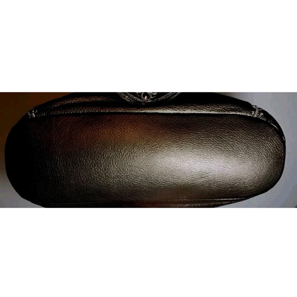 Brighton Metallic Pewter Anju Masterpiece Collection Leather Shoulder Bag EUC - Picture 9 of 13